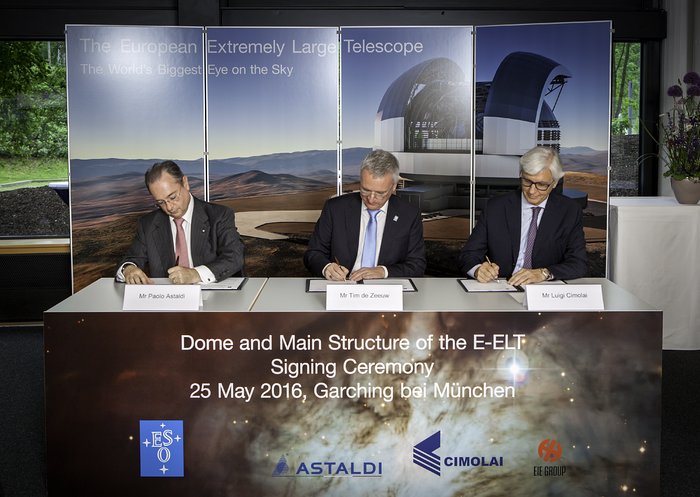 ESO firma el mayor contrato de astronomía basada en tierra para la cúpula y la estructura del telescopio E-ELT