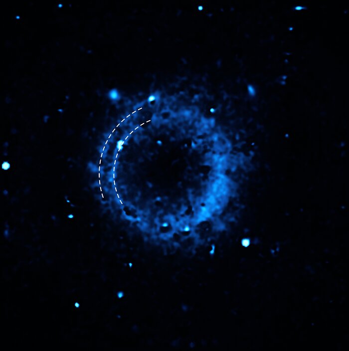 Verteilung von Kalzium um den Supernova-Überrest SNR 0509-67.5
