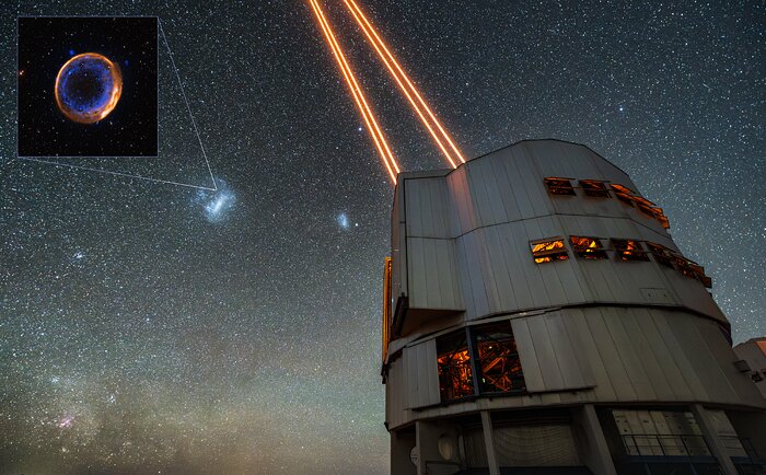 Die Position des Supernova-Überrests SNR 0509-67.5