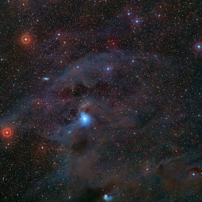 Location in the sky of the rogue planet Cha 1107-7626 (visible light)