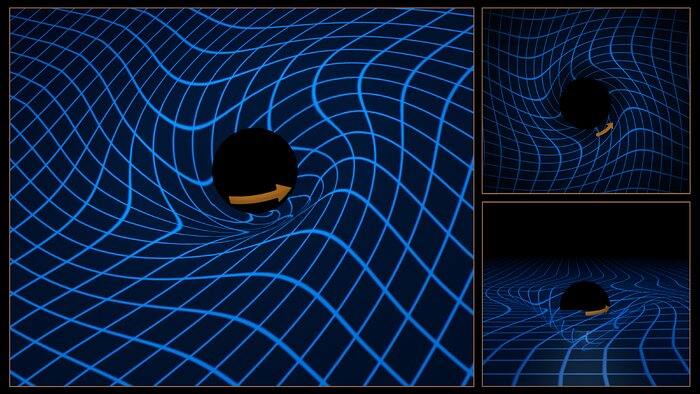 Illustration of the Lense-Thirring effect