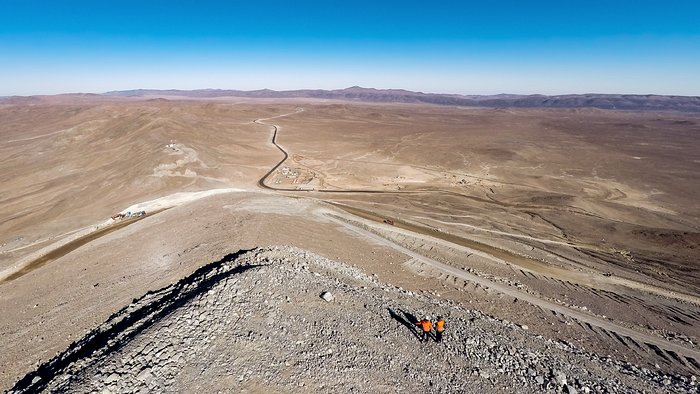 The winding road to Cerro Armazones