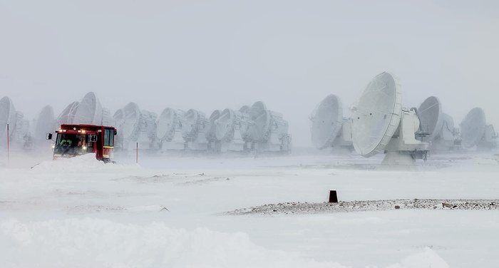 Plowing snow at ALMA