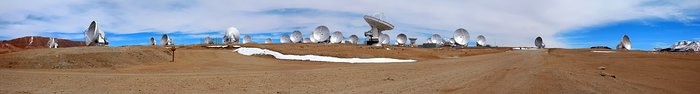 ALMA antennas on the Chajnantor plateau