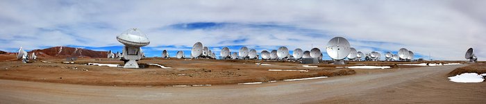 ALMA antennas on the Chajnantor plateau