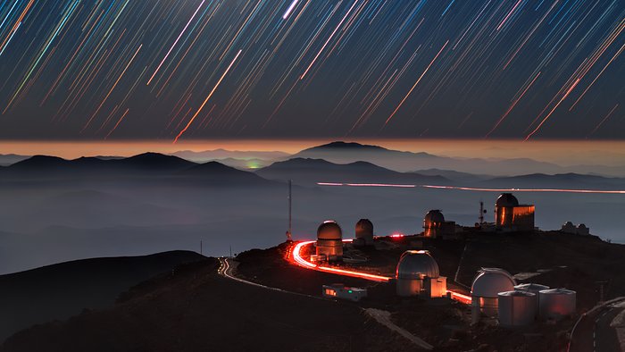 Star trails over La Silla