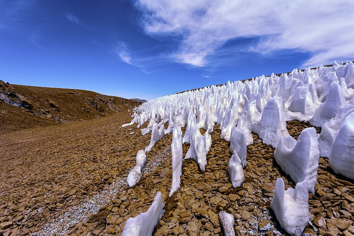 Ice in the desert