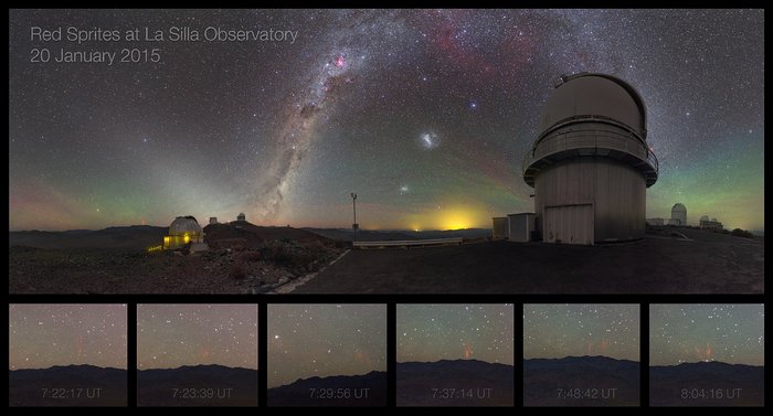 Midsummer night brings sprites — rare phenomenon caught on camera at La Silla