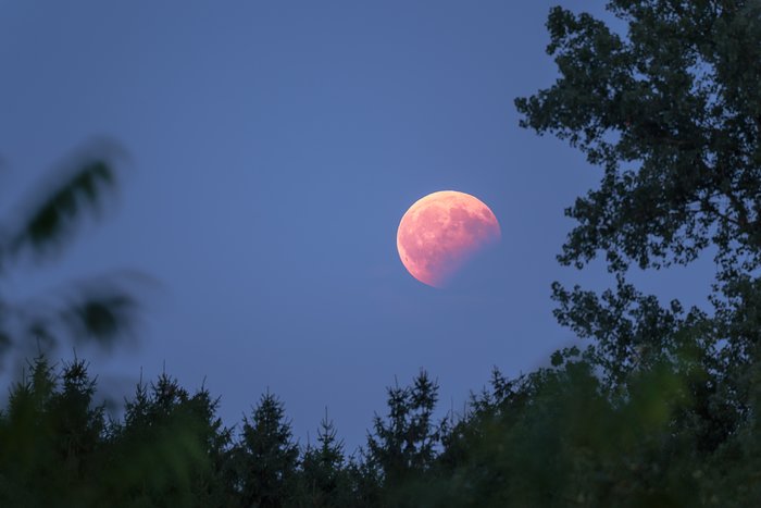 Kuunpimennys Garchingista nähtynä