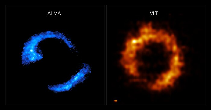 Die Galaxie PJ0116-24 mit dem VLT und mit ALMA