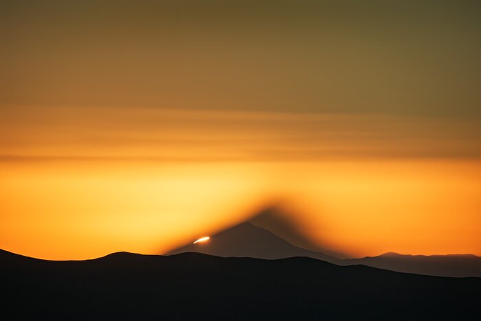 A volcanic sunrise