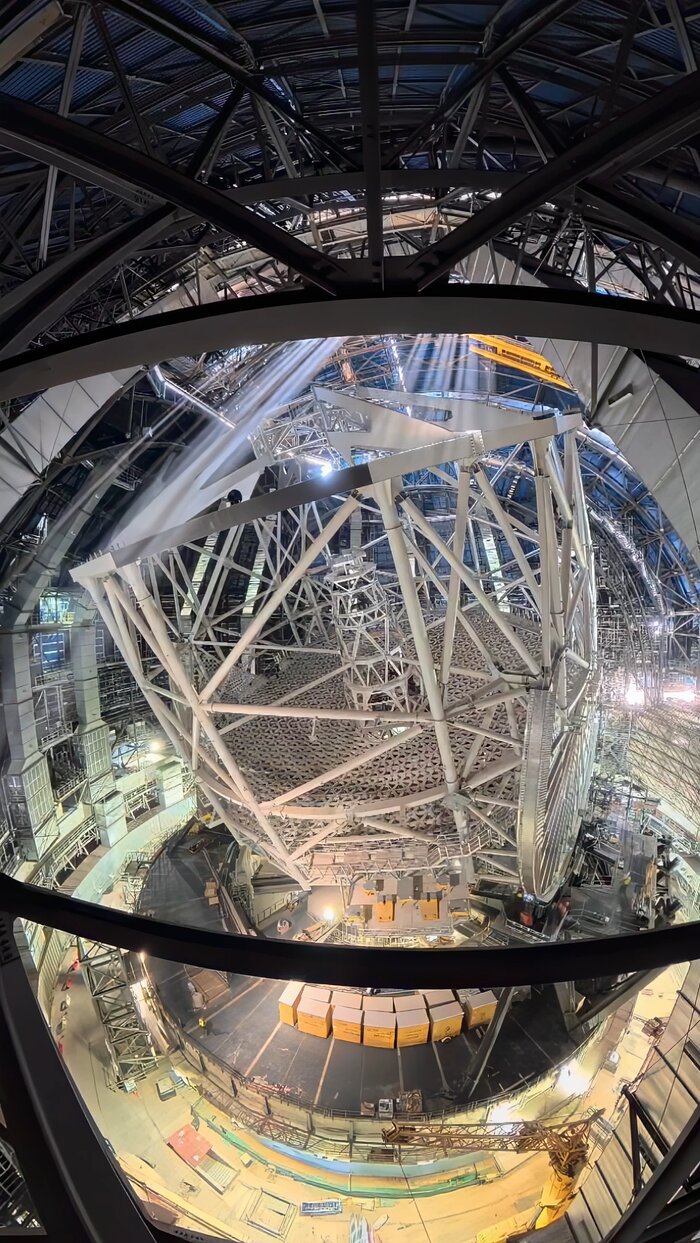 Inclining the ELT for the first time