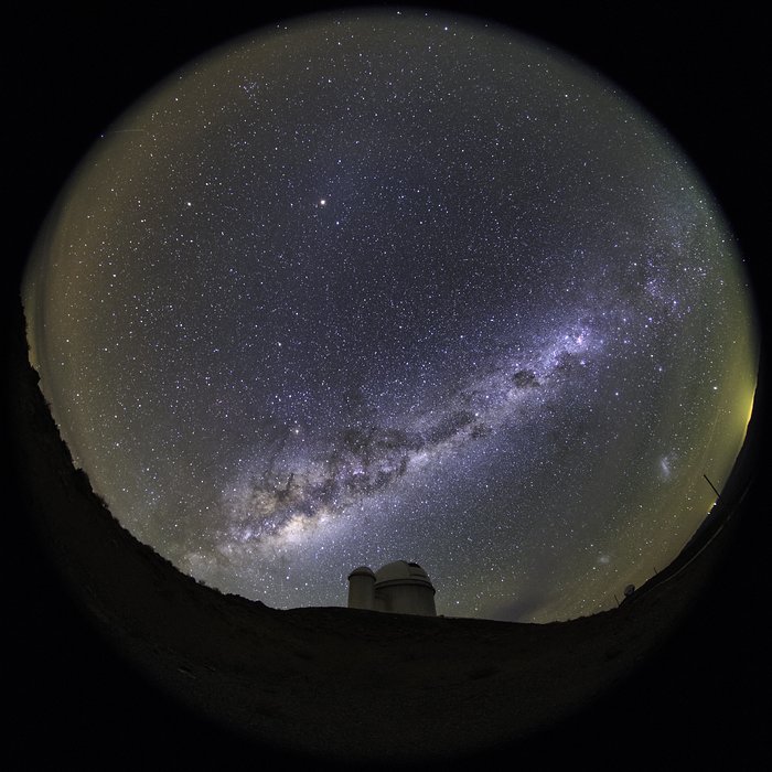 ESO 3.6-metre telescope fish-eye view