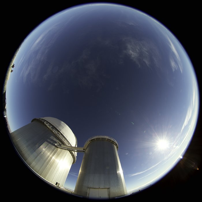 Daytime fulldome perspective of La Silla