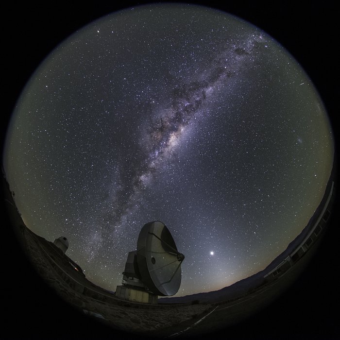 Fulldome perspective of SEST at night