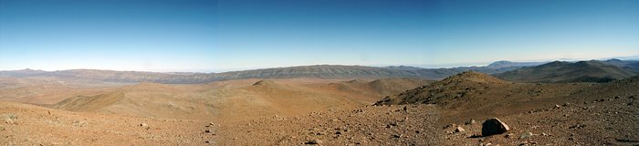 Panorama on Cerro Ventarrones, Chile