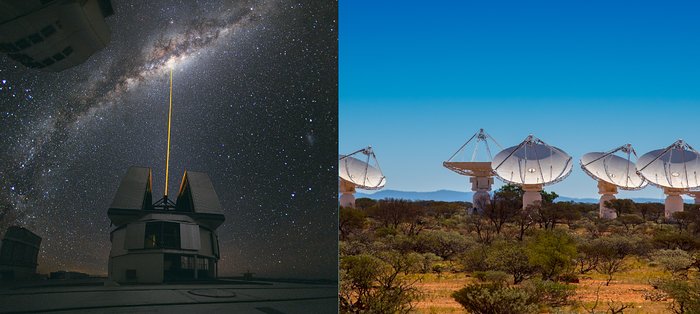 ESO's Very Large Telescope and Australia’s ASKAP telescope