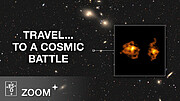 Zooming into a pair of jousting galaxies