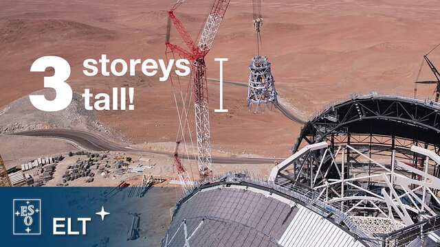 Installing the central tower of the Extremely Large Telescope