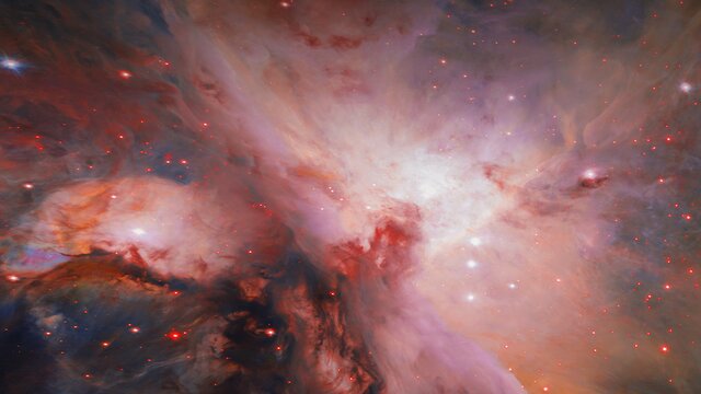 The Orion Nebula and cluster from the VLT Survey Telescope