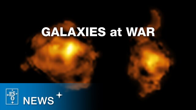 Astronomer observerar ett galaxpar i kosmisk kamp | ESO News