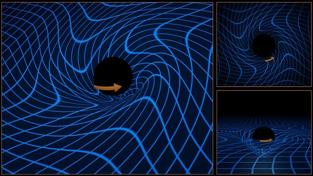 Animation of the Lense-Thirring effect