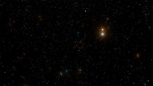 Disruption of a binary star close to a black hole